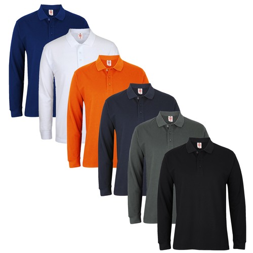 Polo uomo tinta unita manica