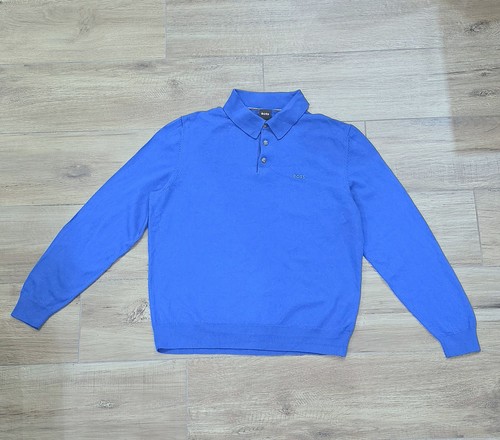 Boss polo uomo blu manica - polo,