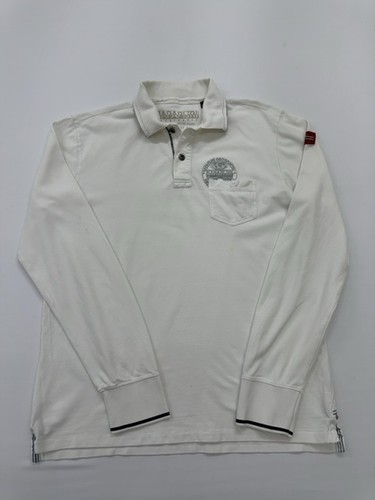 Polo napapijri bianca manica - napapijri,