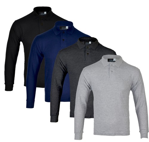 Polo uomo manica lunga - , tinta
