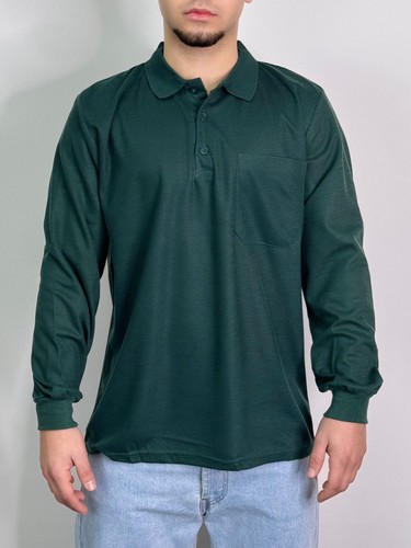 Polo uomo cotone piquet - piquet, manica