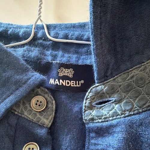 Mandelli polo uomo - blu, manica